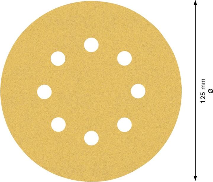 Immagine prodotto Bosch Professional Zubehör EXPERT C470 Carta abrasiva a 8 fori per levigatrici rotorbitali, 125 mm, G 120, 50 pezzi. (120)