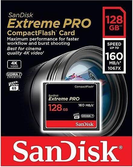 Image du produit SanDisk Extreme Pro Compact Flash (128 Go, CF, UHS-I)