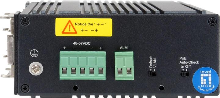 Image du produit LevelOne Switch 10Port Gigabit PoE DIN-Rail,-40°C to 75°C (8 Ports)