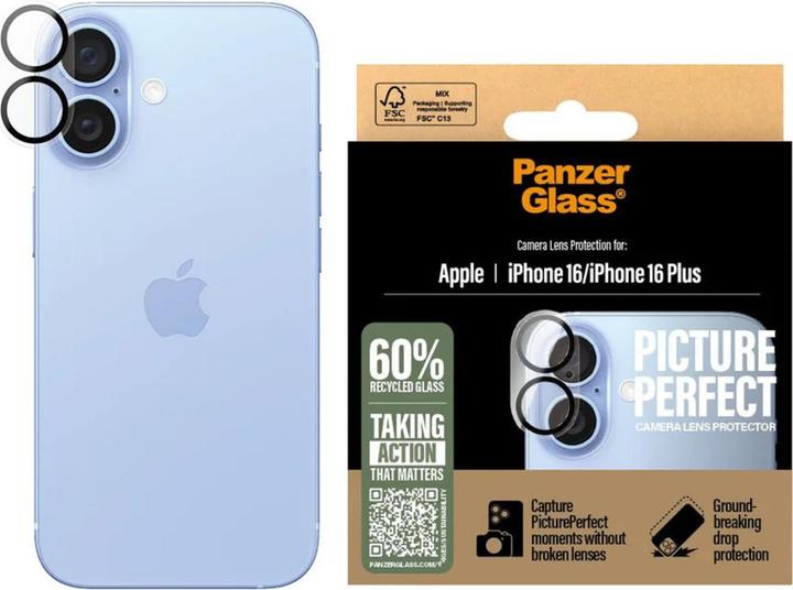 Productafbeelding PanzerGlass PicturePerfect Kameraschutz (1 Stuk, Apple iPhone 16)