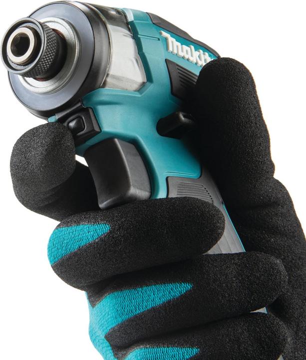 Actual product image Shots Makita DTD 173 RTJ Akku Schlagschrauber 18 V 180 Nm 1/4“ Brushless + 2x Akku 5,0 Ah + Ladegerät + (Rechargeable battery operated)
