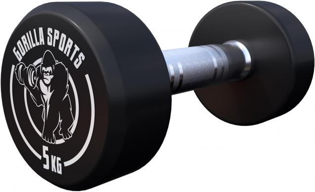 Actual product image Gorilla Sports Round dumbbells (1 x 5 kg)