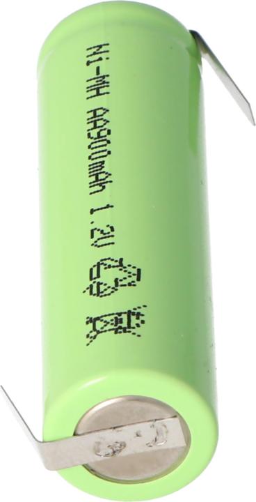 Produktbild AccuCell Akku Flat Top Mignon AA mit Lötfahne in Z-Form (1 Stk., AA, 800 mAh, Ladegerät inkl. Akku)