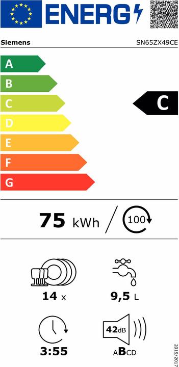 Energy Label Siemens SN65ZX49CE