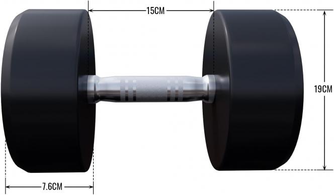 Actual product image Gorilla Sports Round dumbbells (1 x 25 kg)