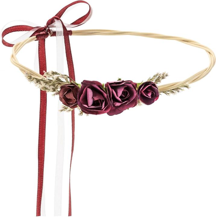 Produktbild Partydeco Partyaccessoire Blumenkranz 18 cm, Weinrot