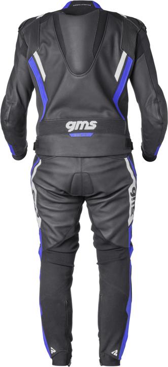 Produktbild GMS Lederkombi GR-1 2PC schwarz-blau-weiss 56H (Herren, 56)