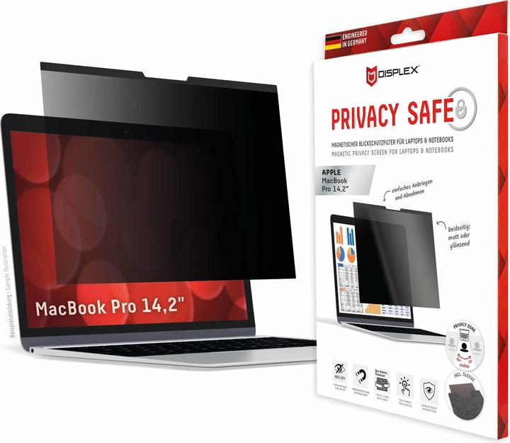 Displex Privacy Safe, Laptop Blickschutzfilter (14.20", 16 : 9)