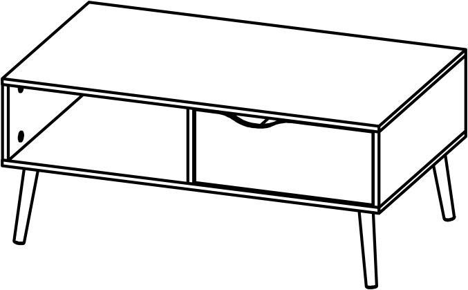 Produktbild Tvilum Oslo (98.5 x 60 x 43.5 cm)