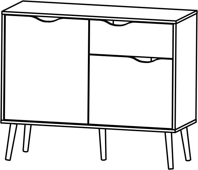 Immagine prodotto Tvilum Oslo (98,5 x 39 x 81,5 cm)