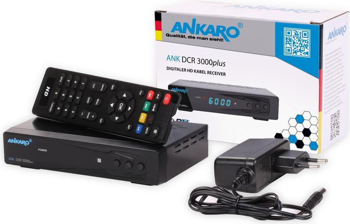 Actual product image Ankaro DVB-C HDTV Receiver DCR 3000plus PVR (DVB-C, CI+ slot)