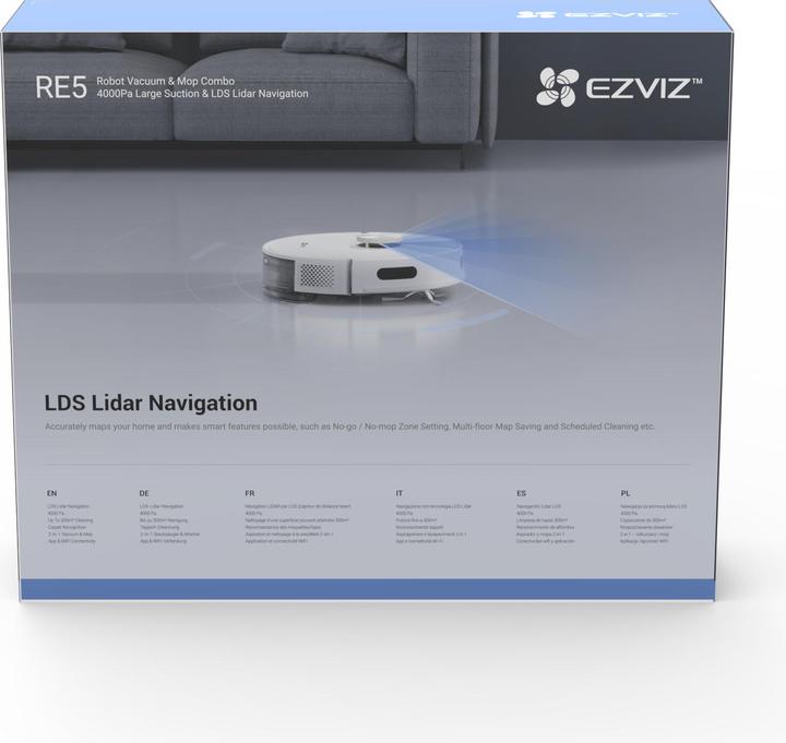 Image du produit EZVIZ RE5 - (Robot d'aspiration et de nettoyage)