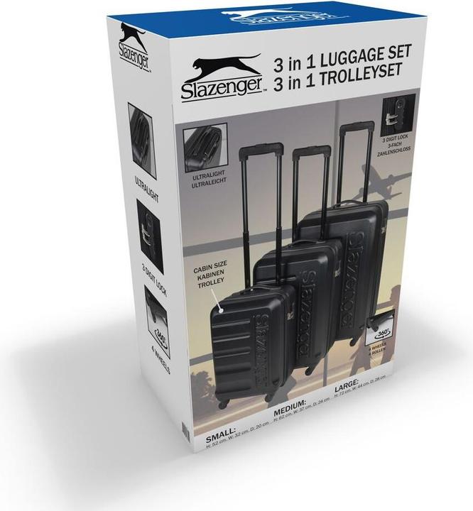 Image du produit Slazenger Kit de trolley 18/22/26" ABS 3pcs (Bagage à main (jusqu'à 50l), M (50 - 90l), L (90 - 115l))