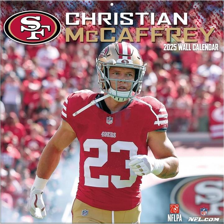 Image du produit NFL - San Francisco 49ers - Christian McCaffrey - Calendrier mural joueur 2025 30,5 x 30,5 cm (30,5 x 30,5 cm, Français, Italien, Espagnol, Allemand, Anglais)