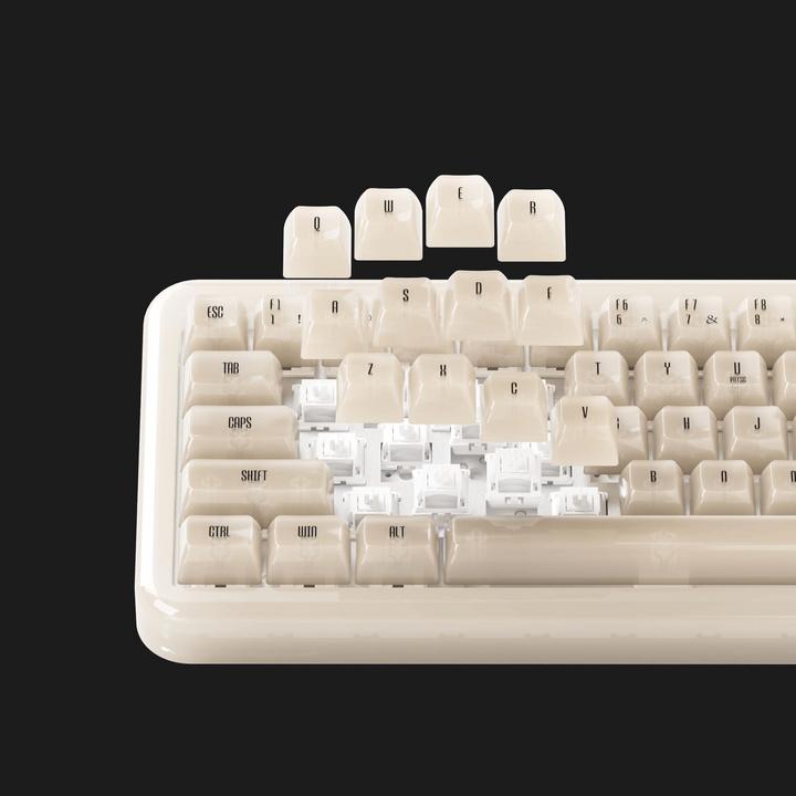 Image du produit Akko YU01 Antique Jade Clavier de jeu, RGB - 65%, V3 Piano Pro Switches (ISO) (US, Filaire, Sans fil)