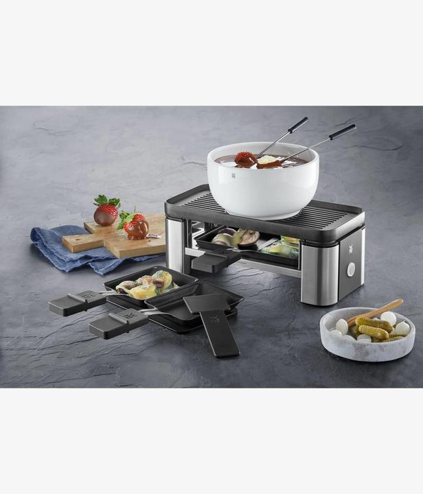 Productafbeelding WMF Raclette 2 personen tafelgrill 3 pannetjes chocoladefondue Keuken Minis 370W