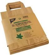 Produktbild Papstar Kompostbeutel mit Henkel, braun, 10 Liter, 15er aus 100% Altpapier, Stärke: 80 g/qm, nassfest, be... (15 x, 10 l)