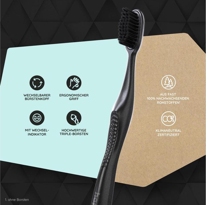Actual product image happybrush Manual toothbrush Eco Change Medium (Medium, 2 x)