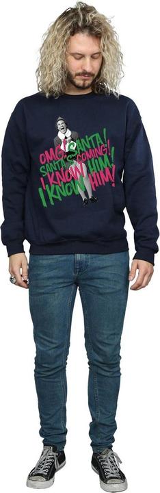 Actual product image Elf Mens Santa's Coming Sweatshirt (S)