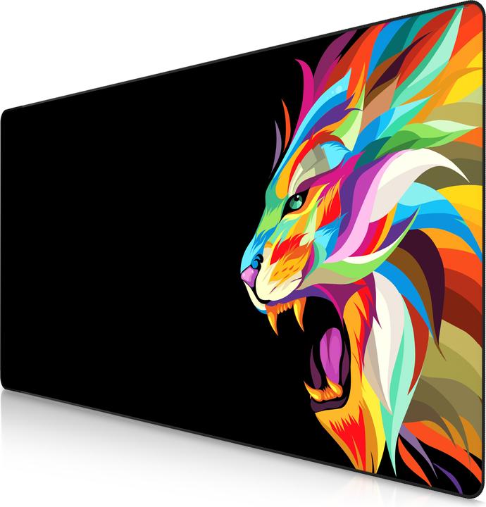Image du produit Titanwolf Tapis de souris de jeu, Tapis de souris XXXL Speed 1200 x 600 mm, Vitesse & Précision, Colour Lion 2 (XXL)