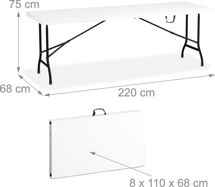 Produktbild Relaxdays Gartentisch (220 cm)