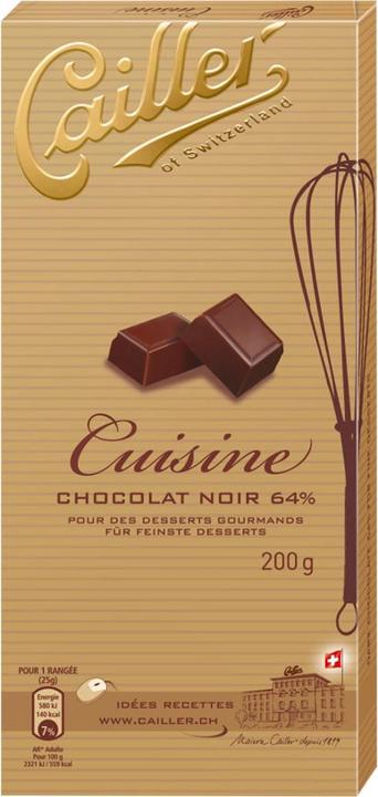 Immagine prodotto Cailler Dessert Tavoletta di Cioccolato Fondente 64% (200 g)