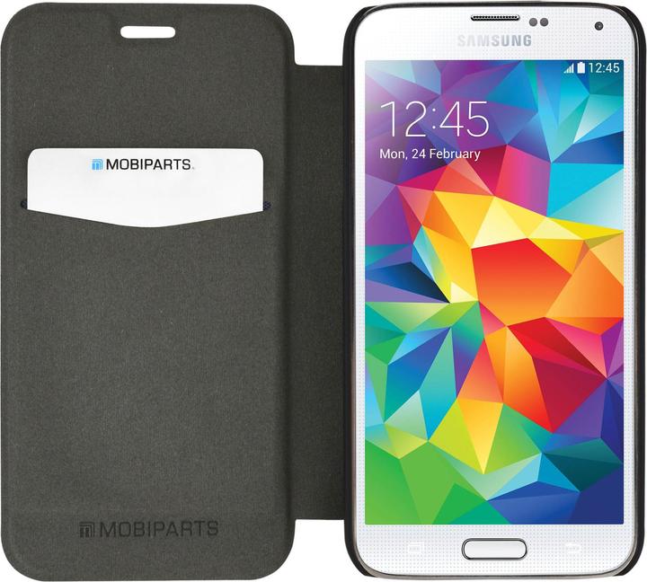 Actual product image Mobiparts Slim Folio Case Samsung Galaxy S5 Black (Samsung Galaxy S5)