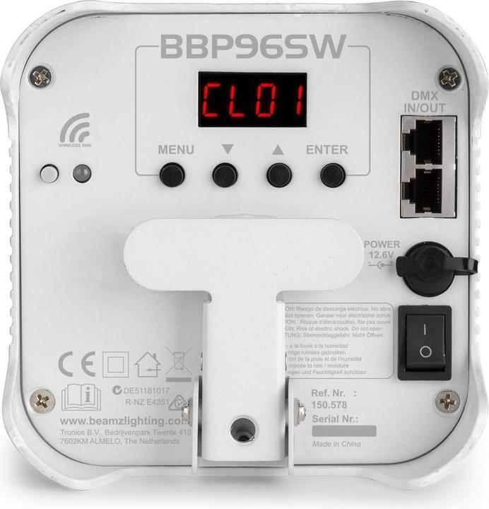 Image du produit BeamZ Projecteur de sol BBP96SW Uplight Par White (LED)