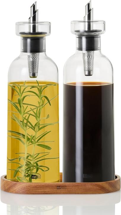 AdHoc Set distributeur d'huile et de vinaigre AromaPour, avec PreciseFlow original, capacité de (300 ml)