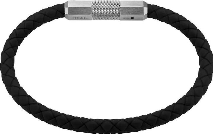 Immagine prodotto Fossil JF04884040 Heren Armband (sieraad) 18 cm - Zilverkleurig (19 cm, Acciaio inossidabile, Silicone)