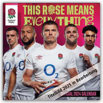 Actual product image England Rugby Union 2025 - Wall Calendar (305 x 305 mm, Hardcover, German)
