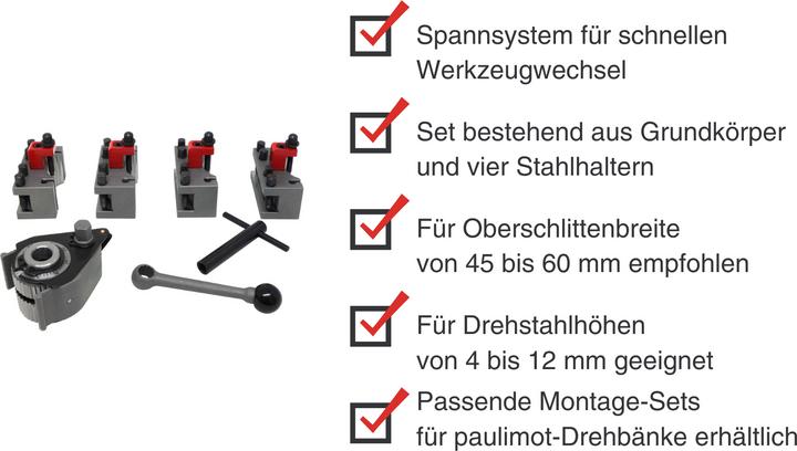 Actual product image Paulimot Schnellwechsel-Stahlhalter-Set, passend für "System Multifix", Grösse Aa
