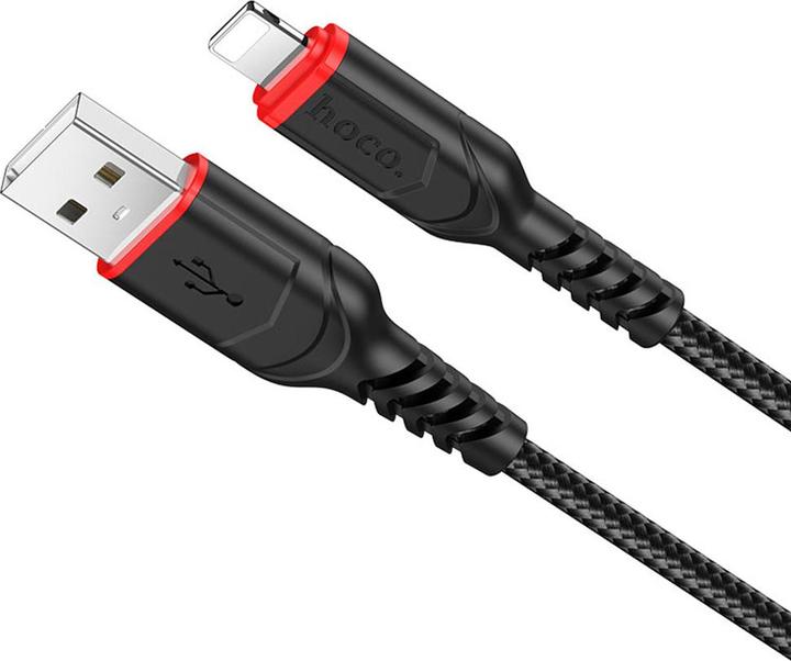 Actual product image Hoco USB-A to Lightning X59 Victory, 18W, 2A, 1m, black (1 m, USB 2.0)