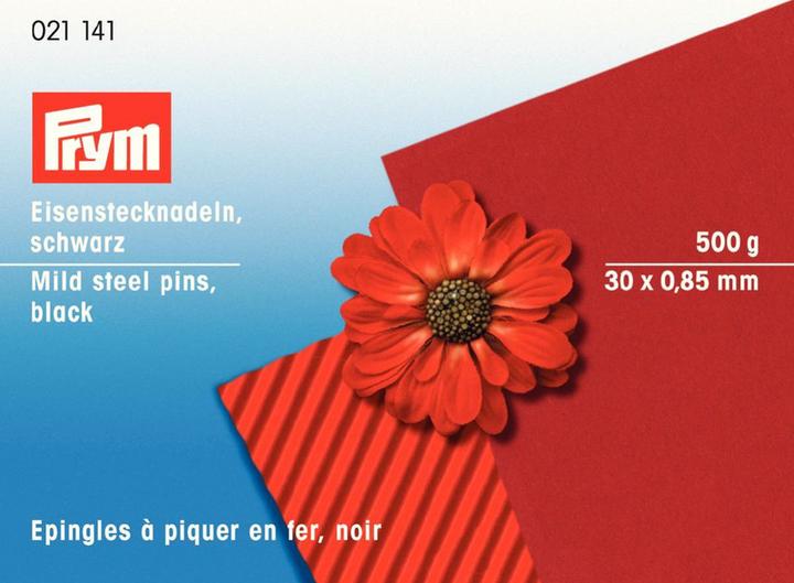Immagine prodotto Prym Spilli in ferro n. 105, nero 0,85 x 30 mm, 500 g stagno, ferro