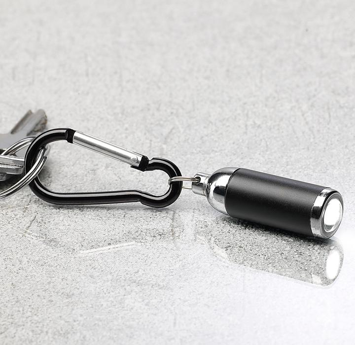 Actual product image Pearl Focusable mini flashlight with keychain
