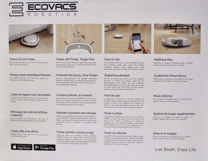 Actual product image Ecovacs Deebot SLIM 2 (Robot vacuum)