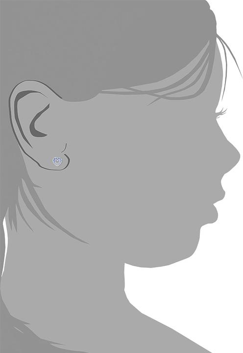 Image du produit Prinzessin Lillifee Boucles d'oreilles pour filles, argent 925 Sterling, zirconium (synth.), coeur (Argent 925)