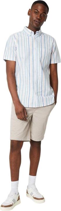 Actual product image Universal Textiles Mens Striped Dobby Pastel Short-Sleeved Shirt (XXL)