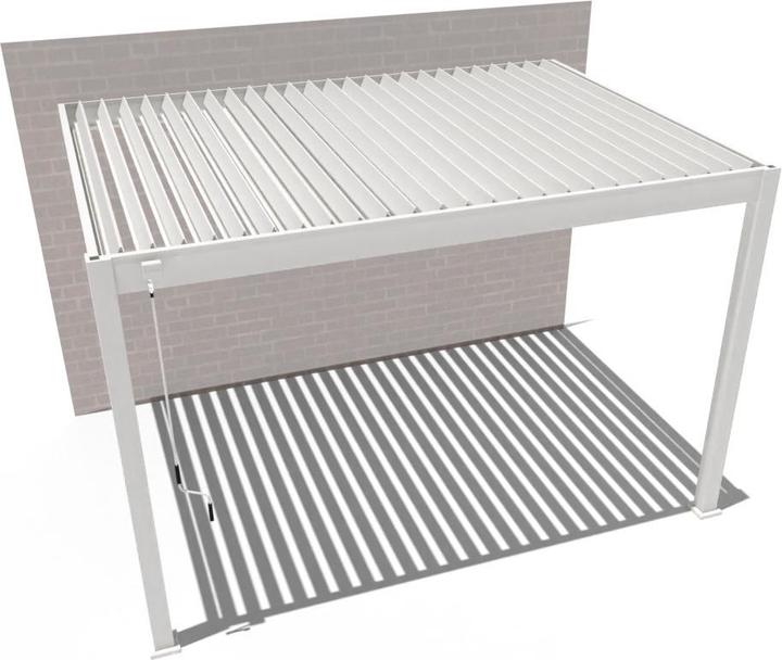 Produktbild Weide Wandpergola Deluxe Plus 3x4m Weiss (400 cm, 300 cm)
