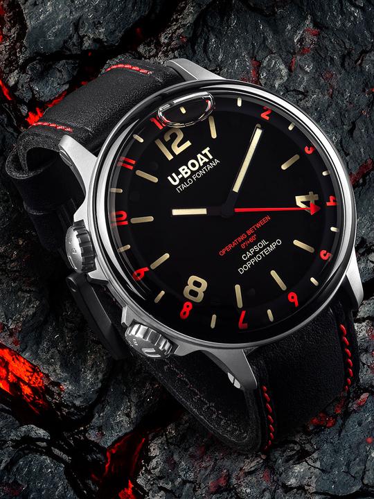 Immagine prodotto U-Boat 9674 Capsoil Doppioempo SS GMT (Orologio da polso analogico, 55 mm)