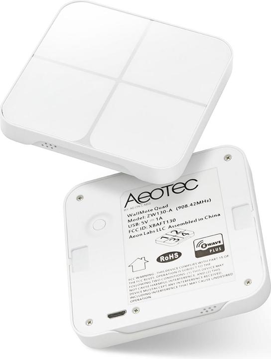 Actual product image Aeotec Z-Wave WallMote Quad