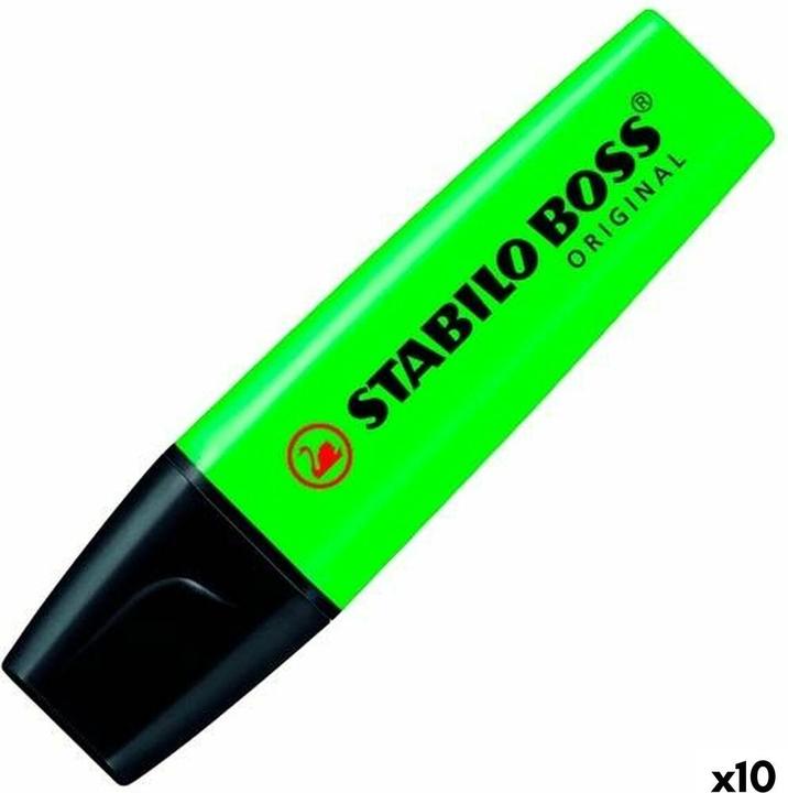 Produktbild STABILO Leuchtmarker grün, 10er Karton (Grün, 5 mm, 10 x)