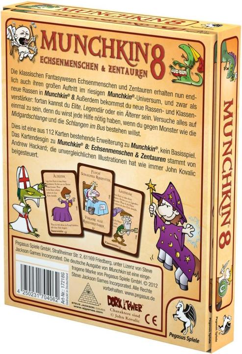 Produktbild Pegasus Munchkin 8 - Echsenmenschen & Zentauren (Deutsch)