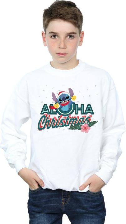 Actual product image Disney Boys Lilo And Stitch Aloha Christmas Sweatshirt (140, 146)