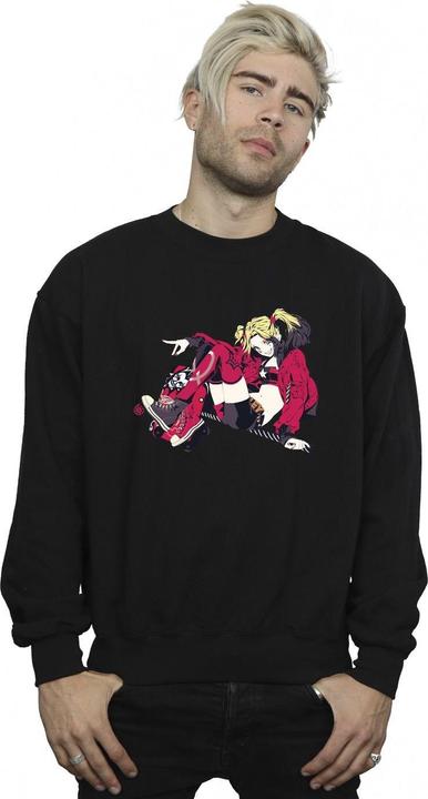 Actual product image Mens Harley Quinn Rollerskates Cotton Sweatshirt (XXL)