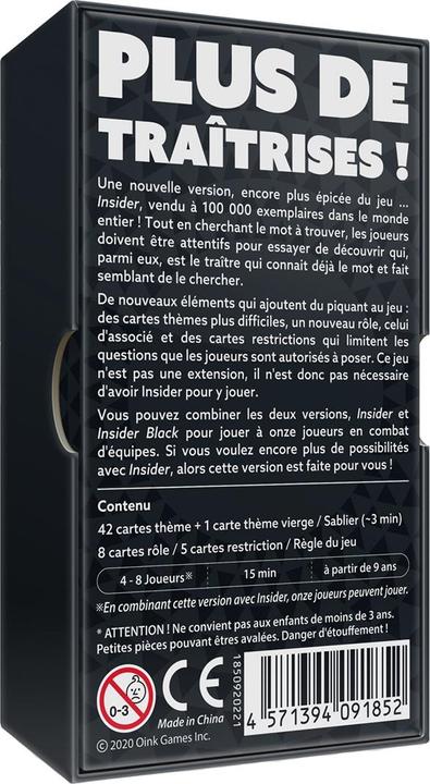 Immagine prodotto Oink Games Insider Black (f) (Francese)