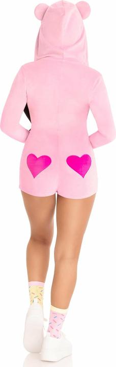 Actual product image Leg Avenue TEDDY BEAR VELVET BODYSUIT, PINK, S (S)