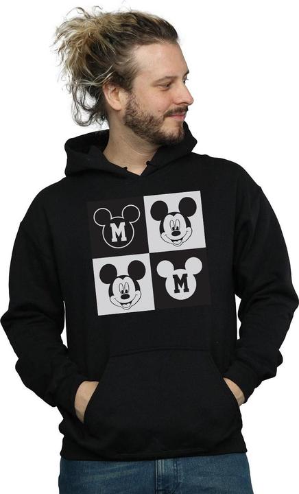 Immagine prodotto Disney Mickey Mouse Smiling Squares Felpa con Cappuccio Uomo (L)