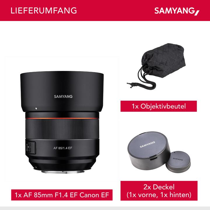 Produktbild Samyang AF 85mm f/1.4, Canon EF (Canon EF, Canon EF-S, APS-C / DX, Vollformat)