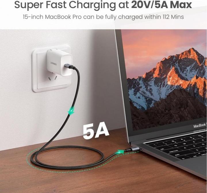 Produktbild Ugreen US316 USB C - USB-C-Ladung 100 W, 2 m (2 m, USB 2.0)